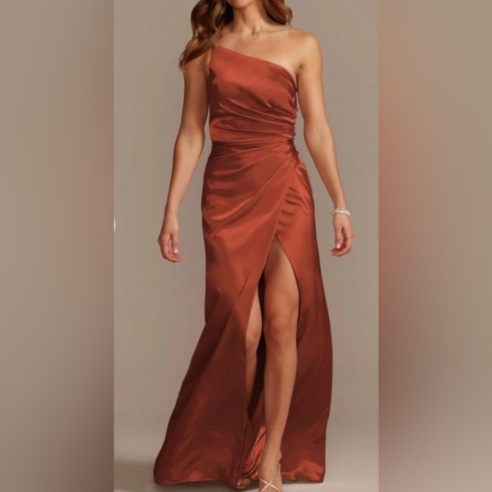 Elegant Rust Evening Gown